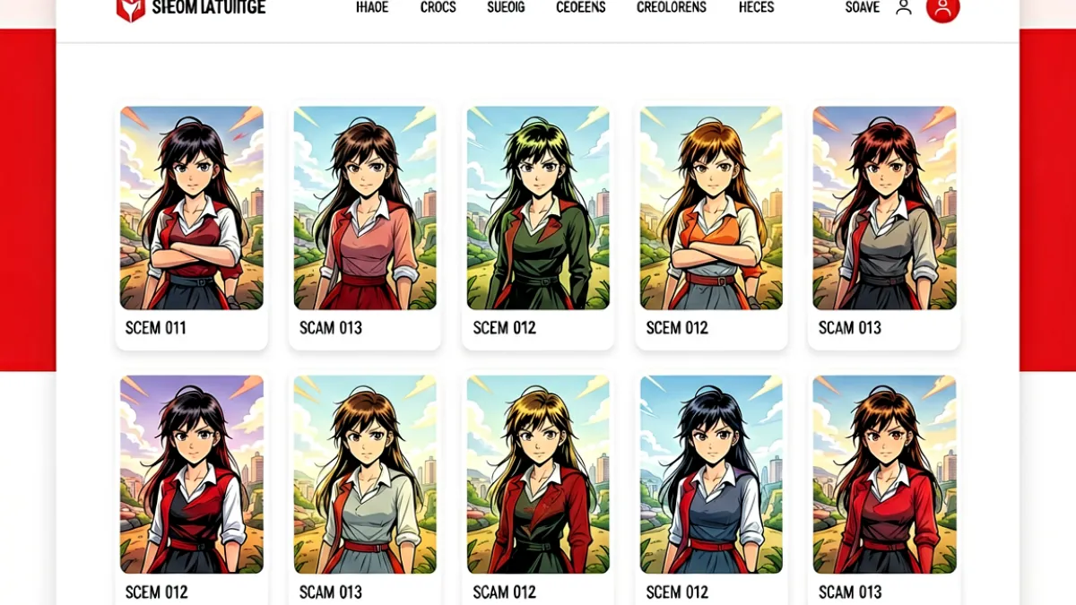 禁漫娘平台首页界面示意图，展示漫画封面网格布局与顶部导航栏，整体采用白色背景搭配红色主题色，风格简洁现代